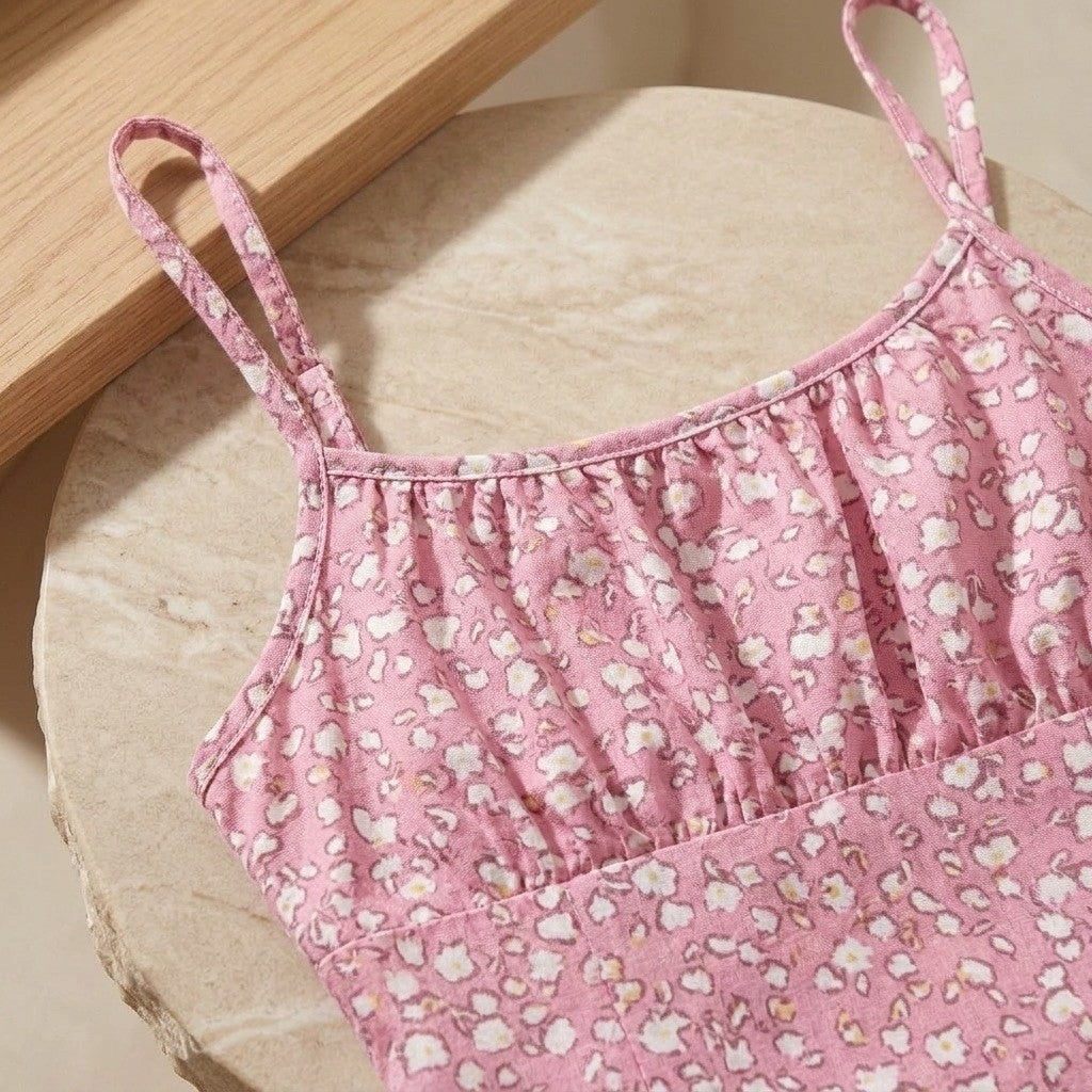 Pink Meadow Tie-Strap Mini Dress
