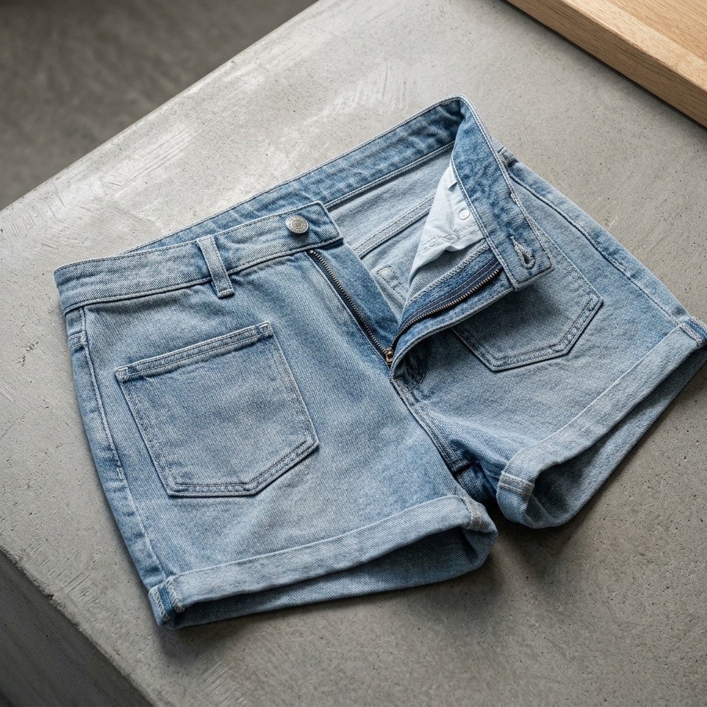 Coastal Muse Denim Pocket Shorts