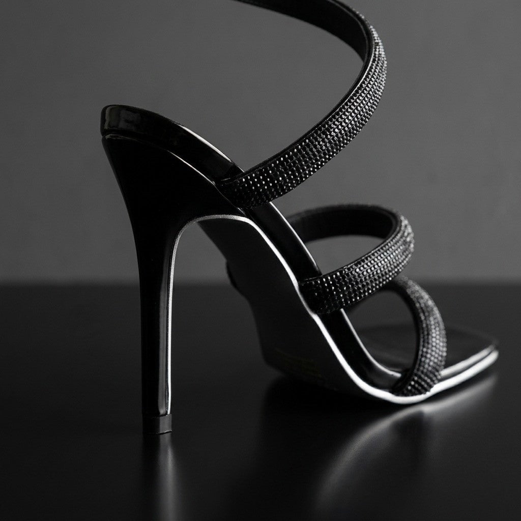 Capella Rhinestone Wrap Heels