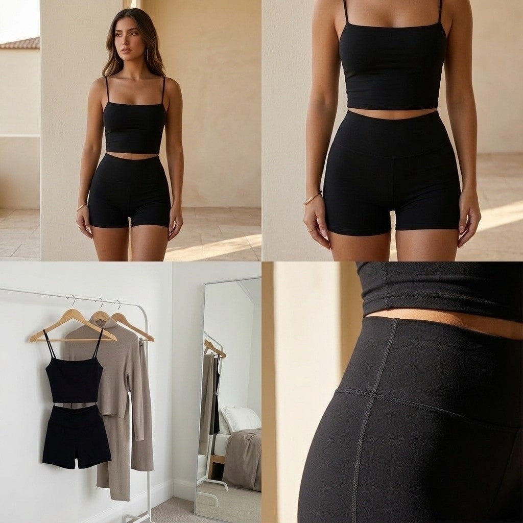 Ava Sculpt Lounge Romper Set